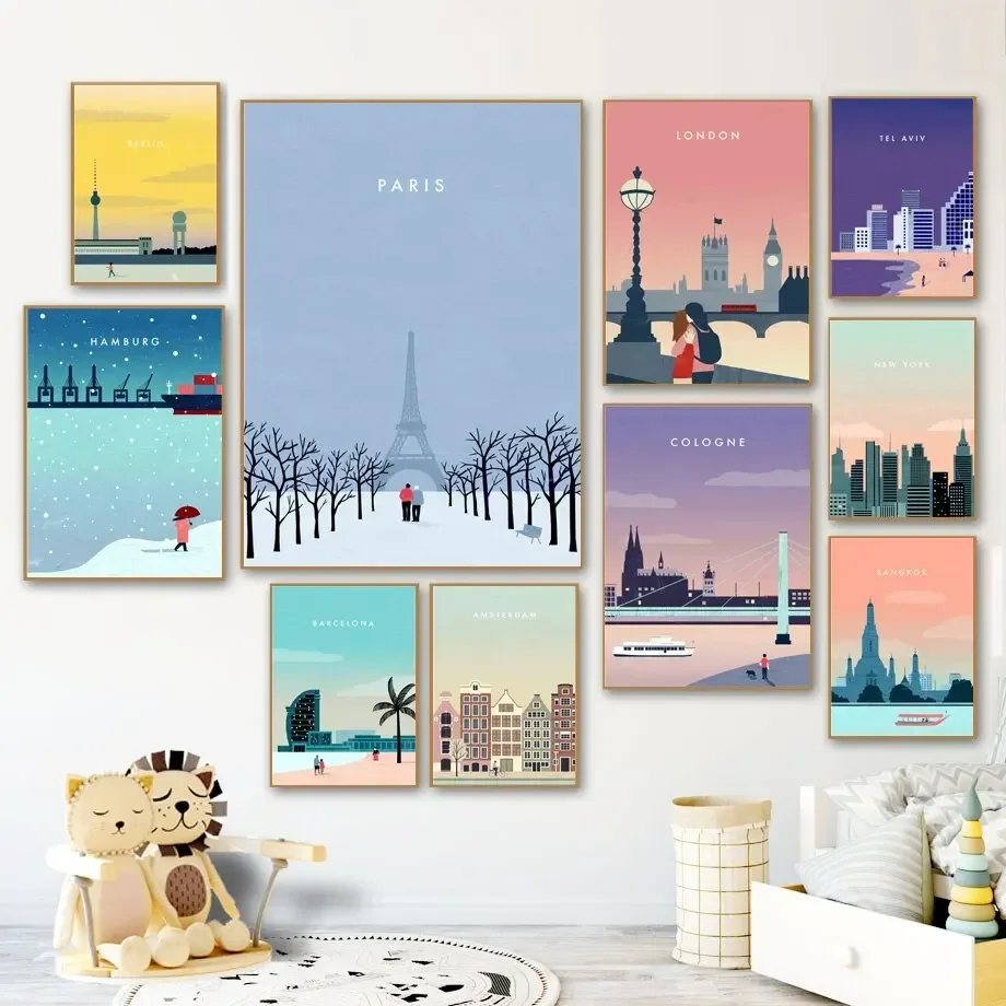 Home Barcelona - Paris Bangkok London Hamburg Barcelona Poster