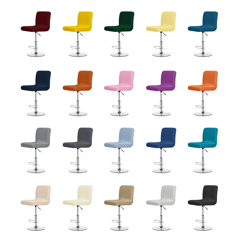 Home Bar Seating - Velvet Solid color Chair Cover Bar