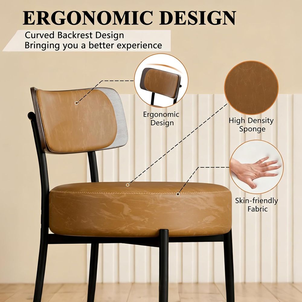 Brown Bar Stools Set o 3, Leat - Home Bar Stools ulasan dan harga