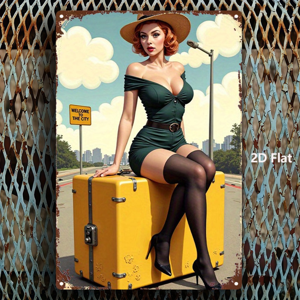 Vintage Beauty with Suitcase M - Home Bar Cafe ulasan dan harga
