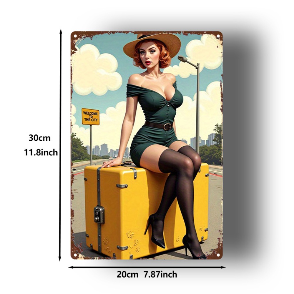 Vintage Beauty with Suitcase M - Home Bar Cafe ulasan dan harga