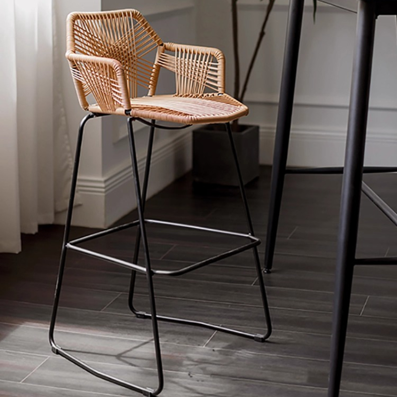 Scandinavian Rattan Bar Stool  - Home Bar Seating ulasan dan harga