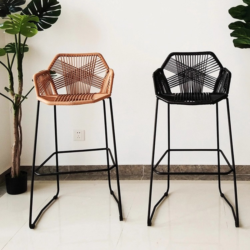Scandinavian Rattan Bar Stool  - Home Bar Seating ulasan dan harga
