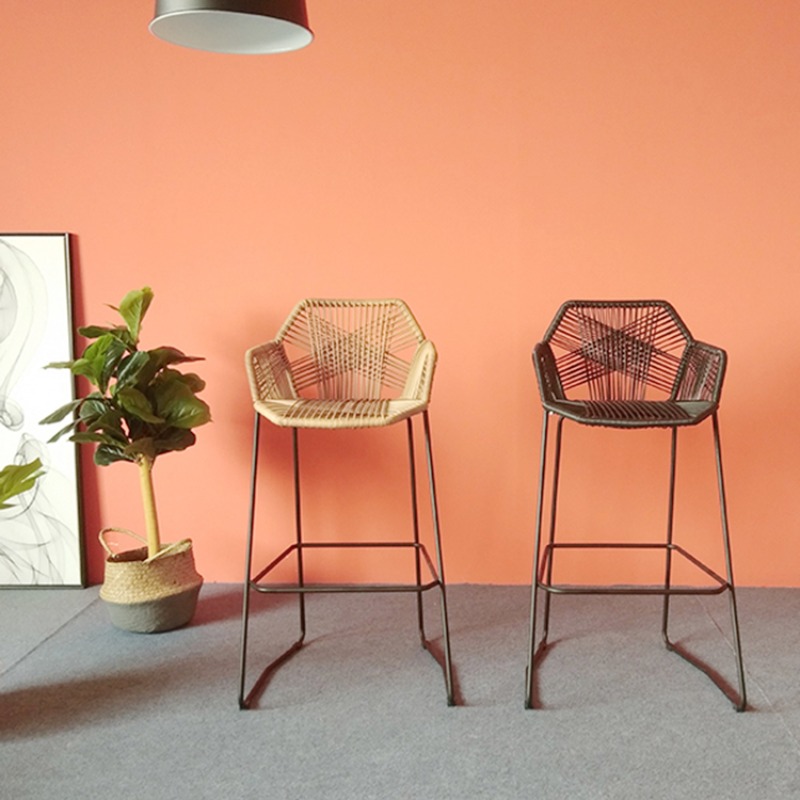 Scandinavian Rattan Bar Stool  - Home Bar Seating ulasan dan harga