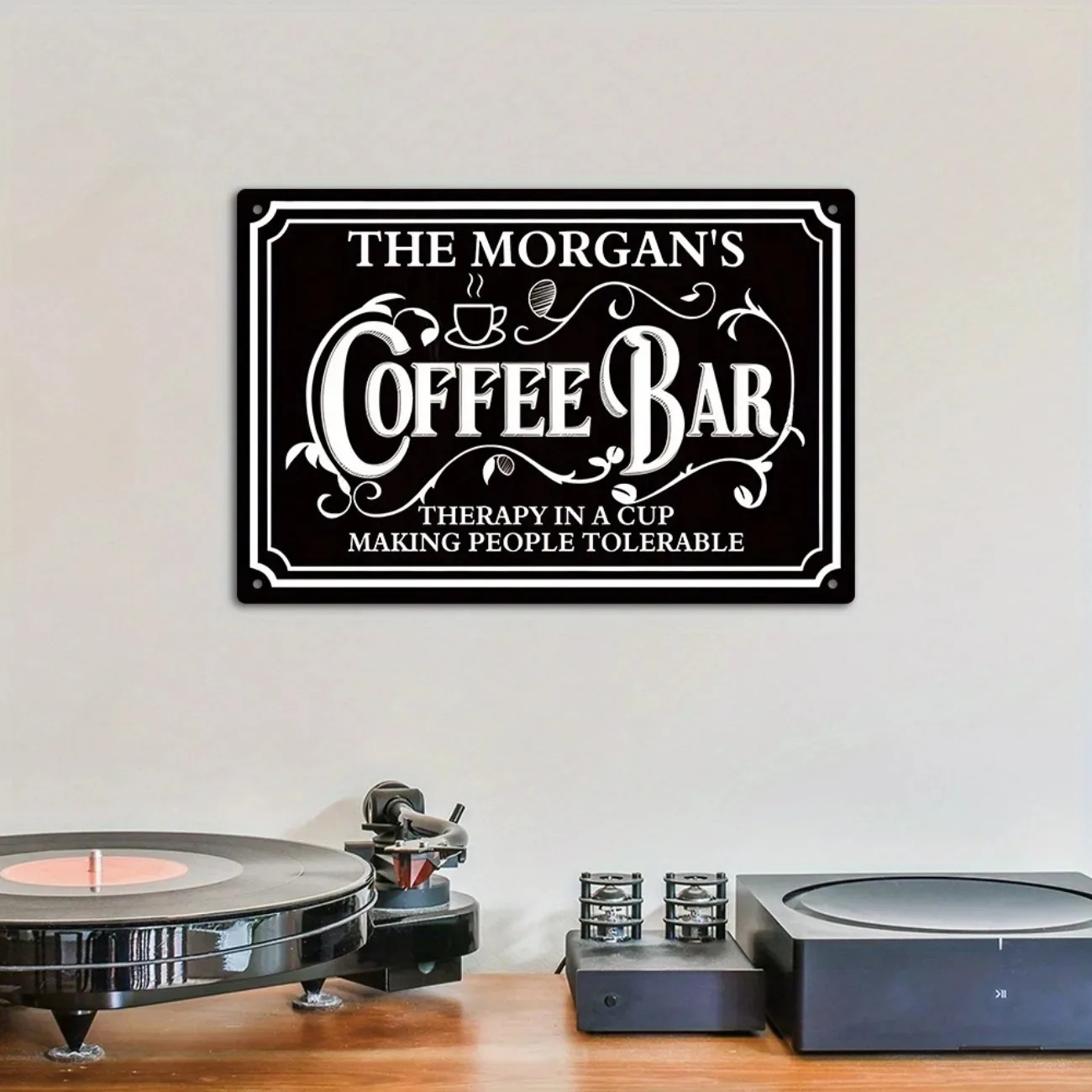 1PC Custom Text The Morgan's C - Home Bar And Coffee ulasan dan harga