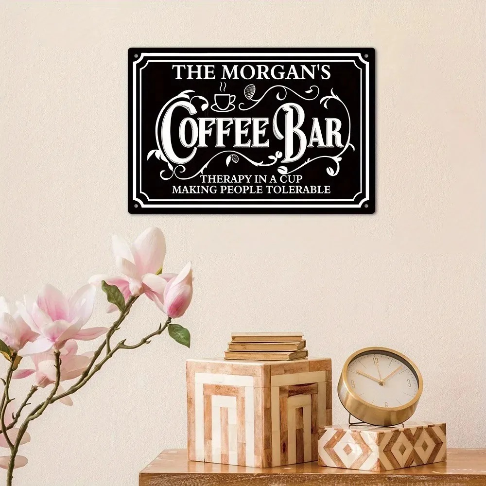 1PC Custom Text The Morgan's C - Home Bar And Coffee ulasan dan harga