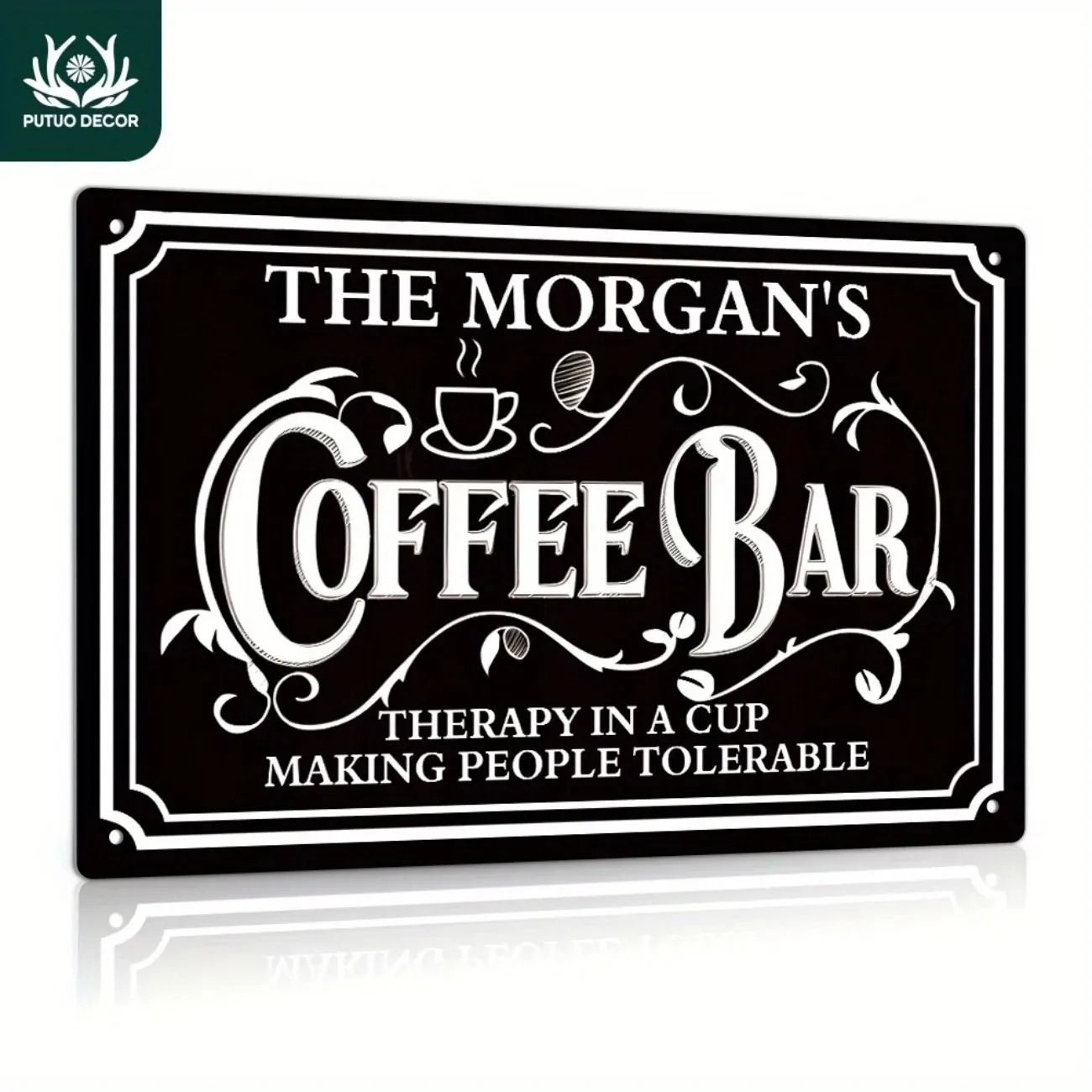 1PC Custom Text The Morgan's C - Home Bar And Coffee ulasan dan harga