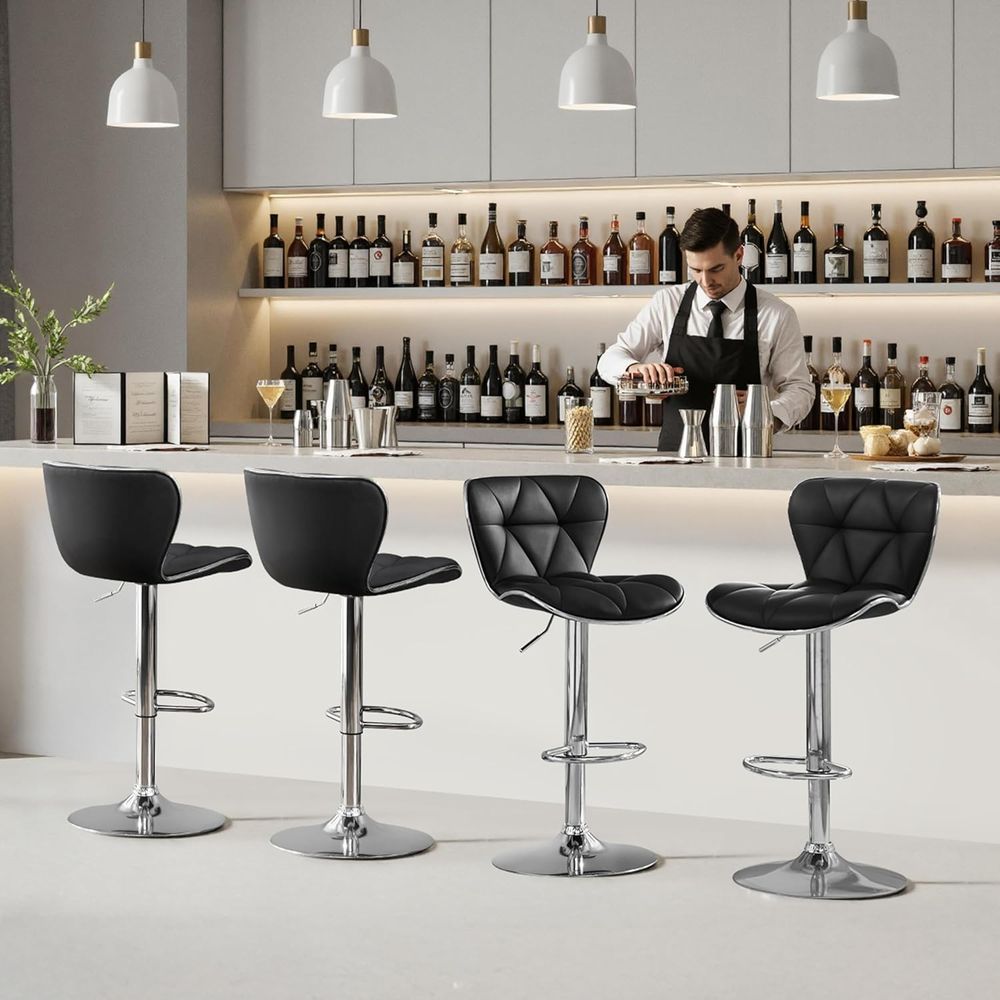 Set of 4 Adjustable Swivel Bar - Home Bar Stools ulasan dan harga
