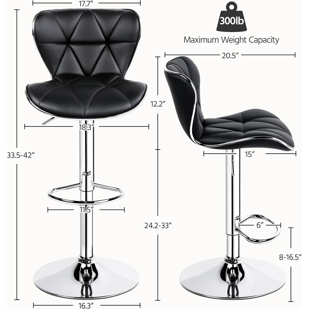 Set of 4 Adjustable Swivel Bar - Home Bar Stools ulasan dan harga