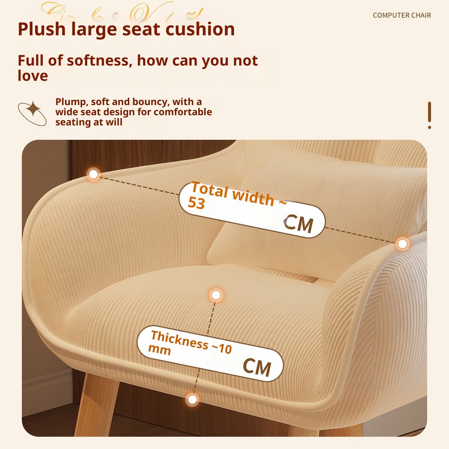Bedroom chair, backrest makeup - Home Bargains ulasan dan harga