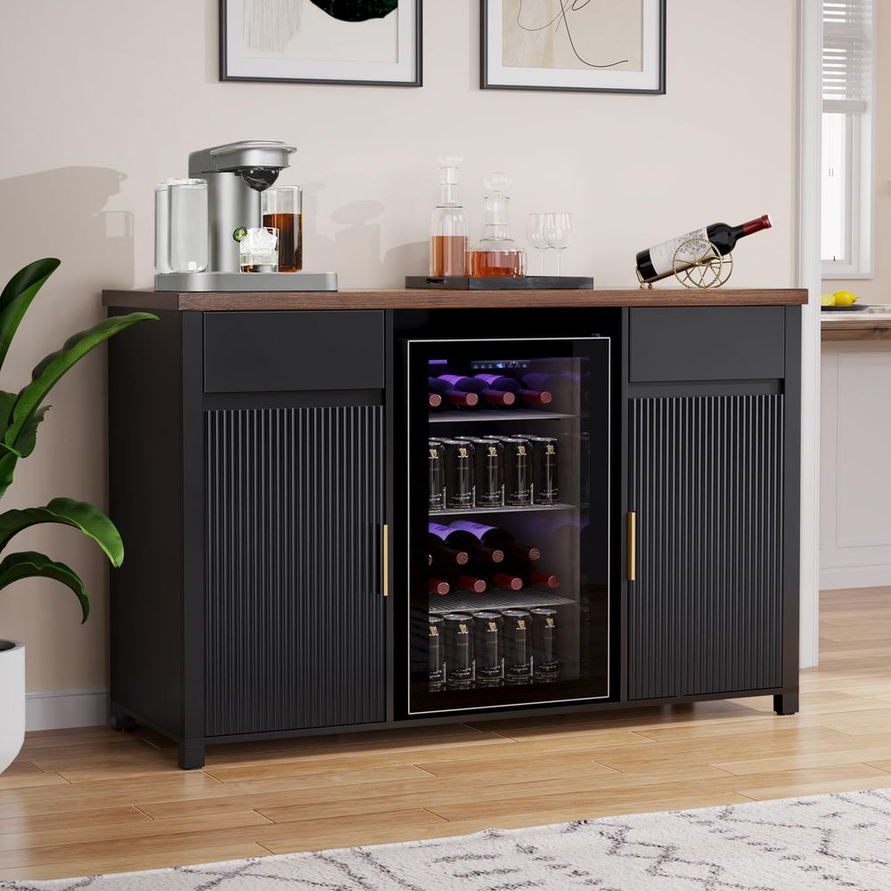 Large Coffee Bar Cabinet with  - Home Bar And Fridge ulasan dan harga