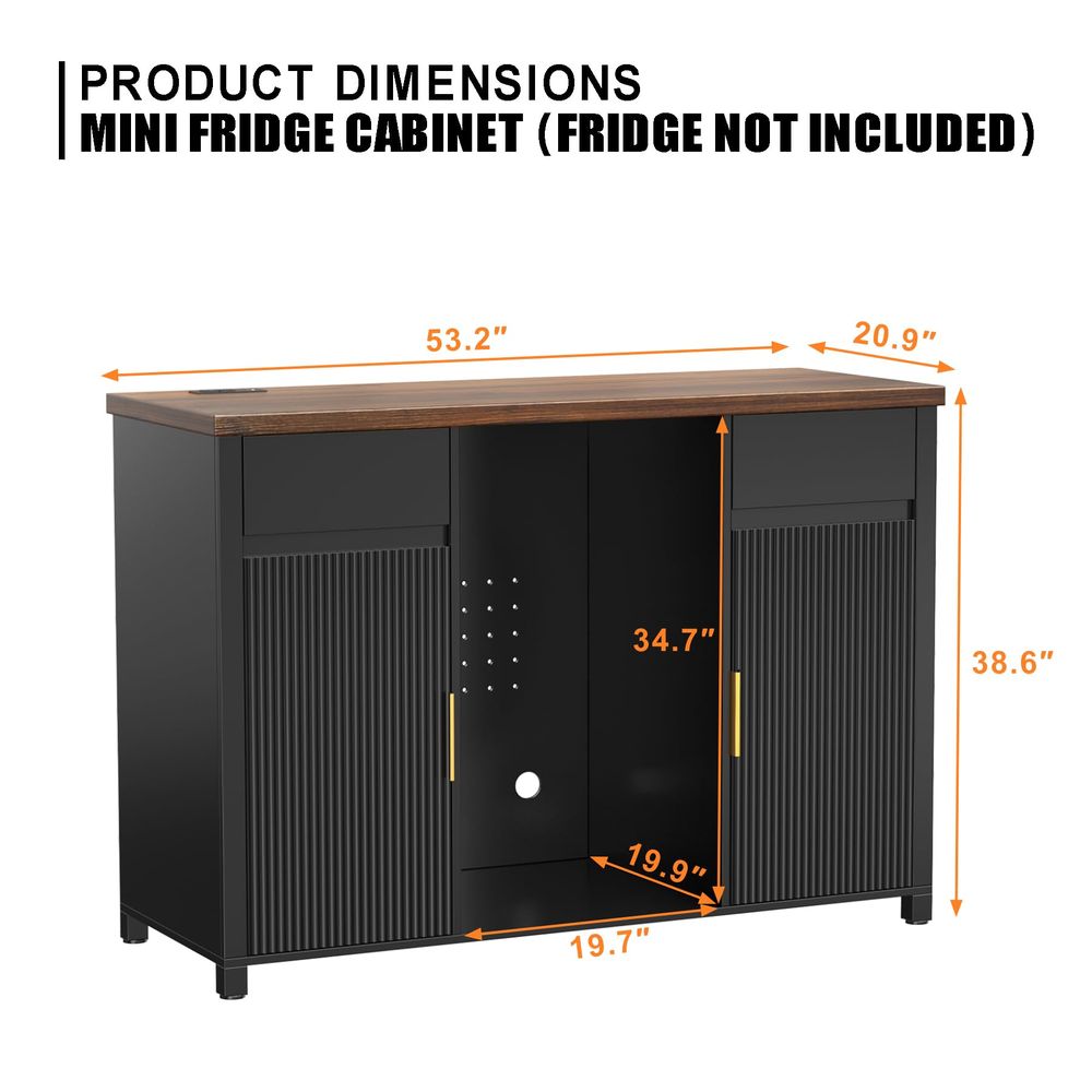 Large Coffee Bar Cabinet with  - Home Bar And Fridge ulasan dan harga