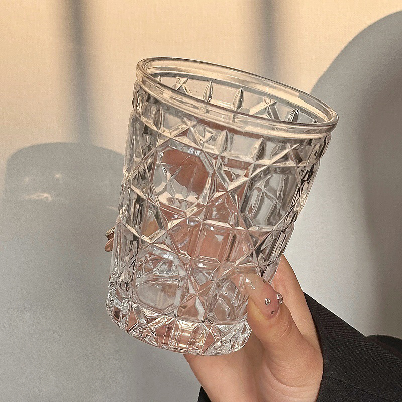 2pcs 310ml Vintage Diamond Pat - Old Fashioned Glass ulasan dan harga