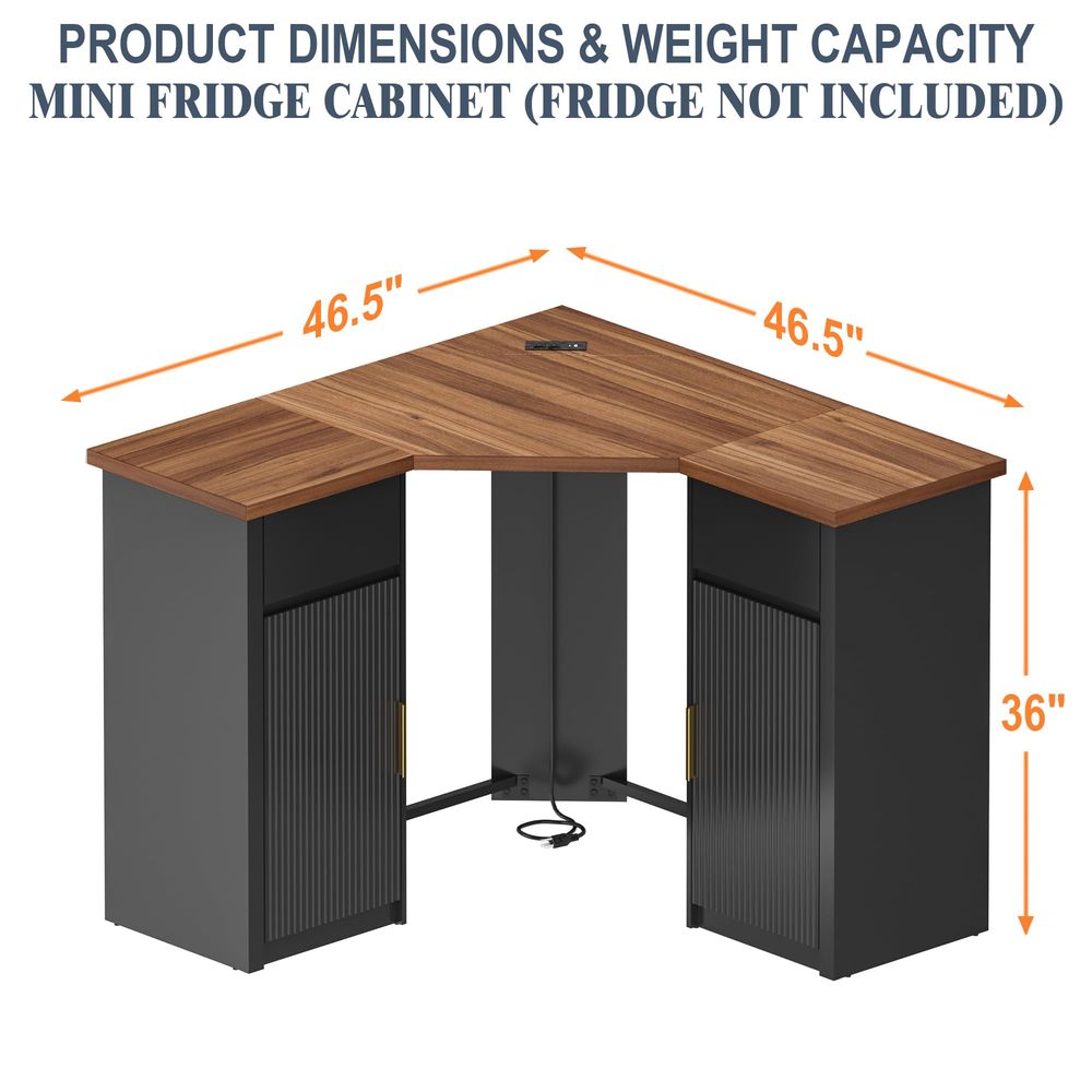 Corner Bar Cabinet with Fridge - Home Bar And Fridge ulasan dan harga
