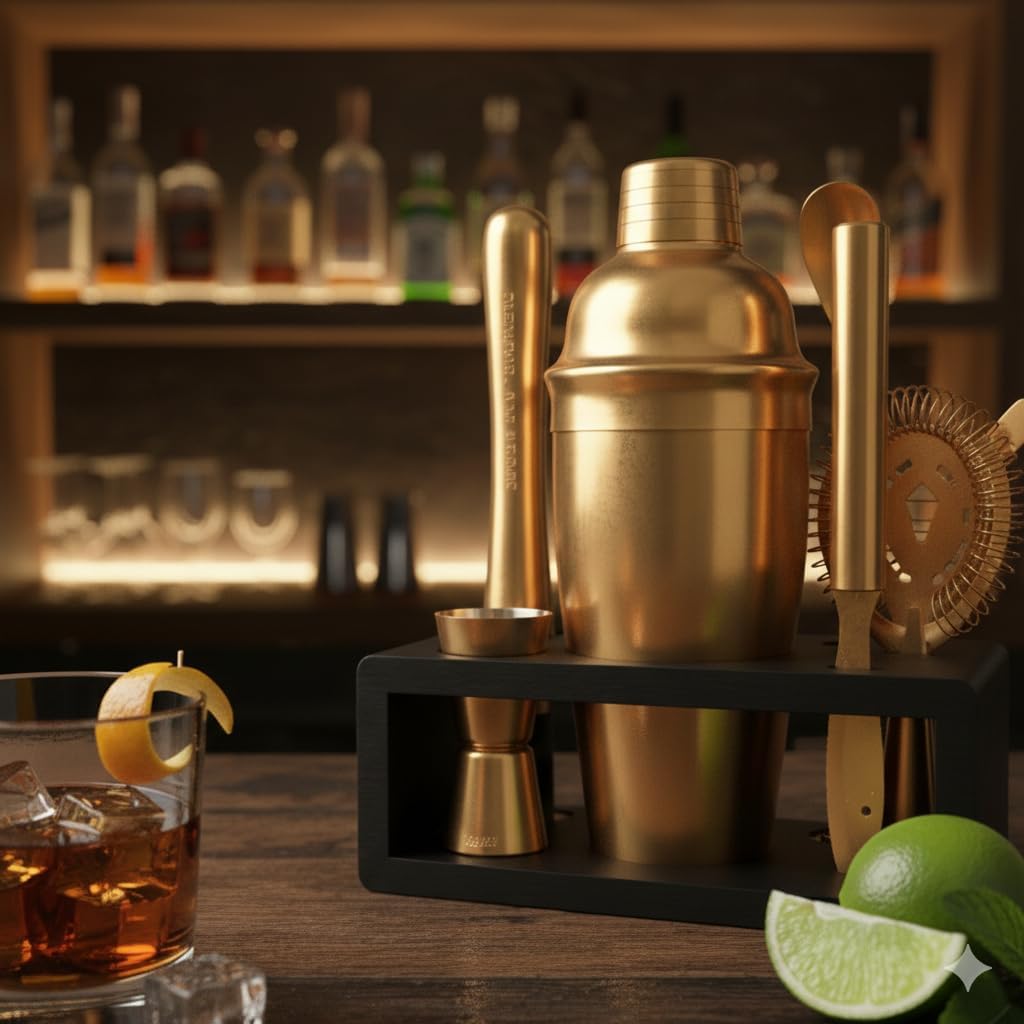 Antique Gold Cocktail Shaker S - Cocktail Recipe Book ulasan dan harga