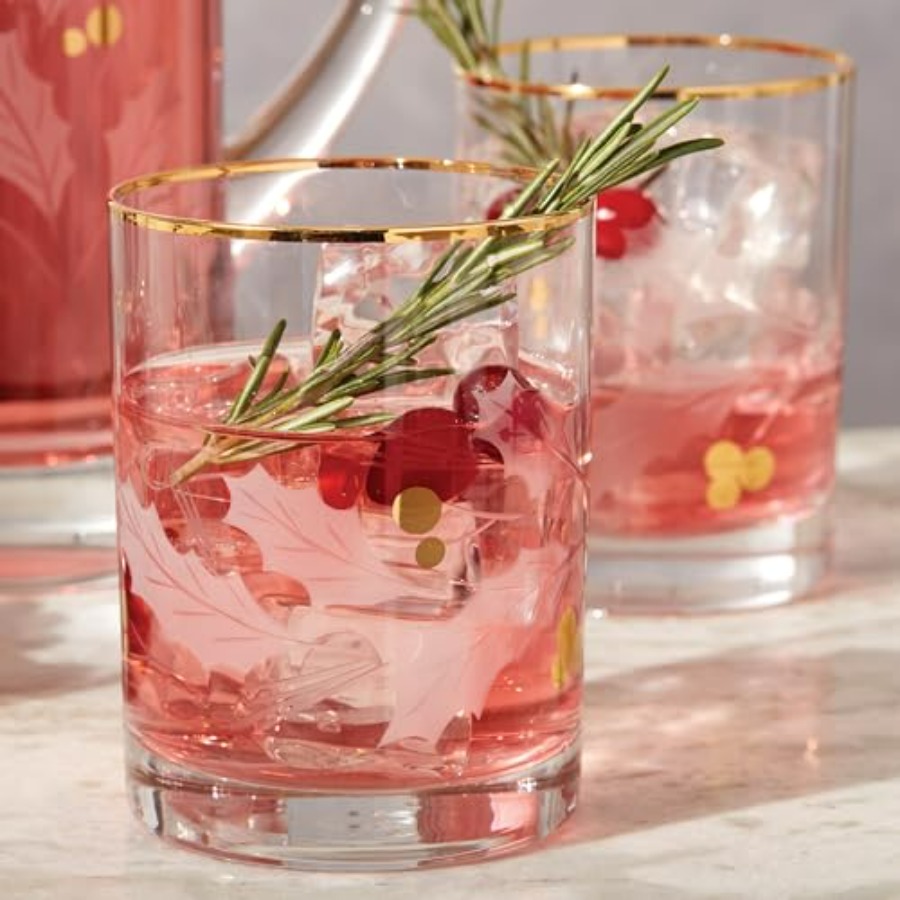 886861 Holiday Gold 4Piece Dou - Old Fashioned Glass ulasan dan harga