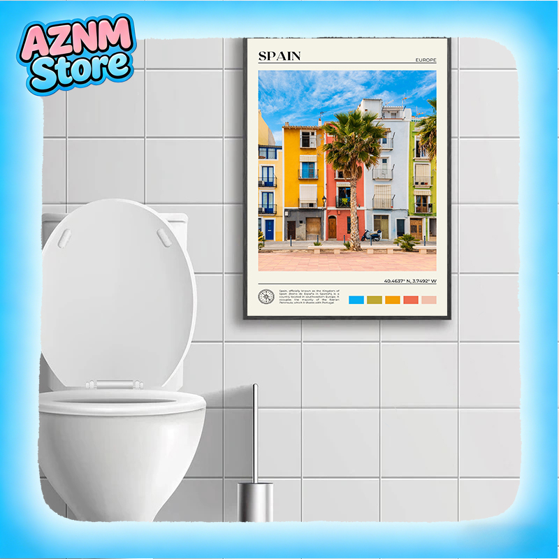 Spain Travel Scenery Poster Se - Home Barcelona ulasan dan harga