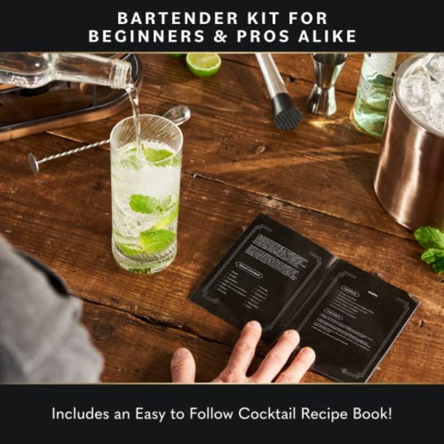 Bartender Kit - 22-Piece Cockt - Cocktail Recipe Book ulasan dan harga