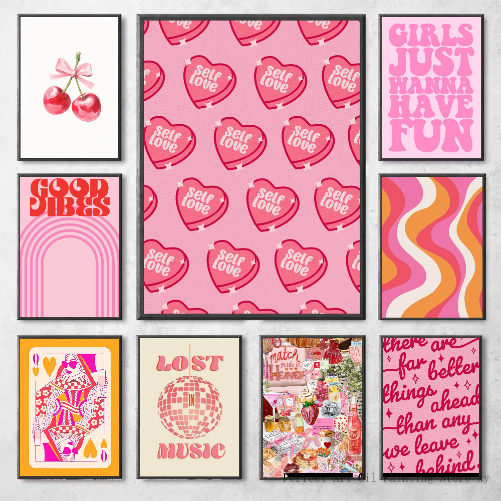 Pink Love Heart and Playing Ca - Home Bar And Coffee ulasan dan harga