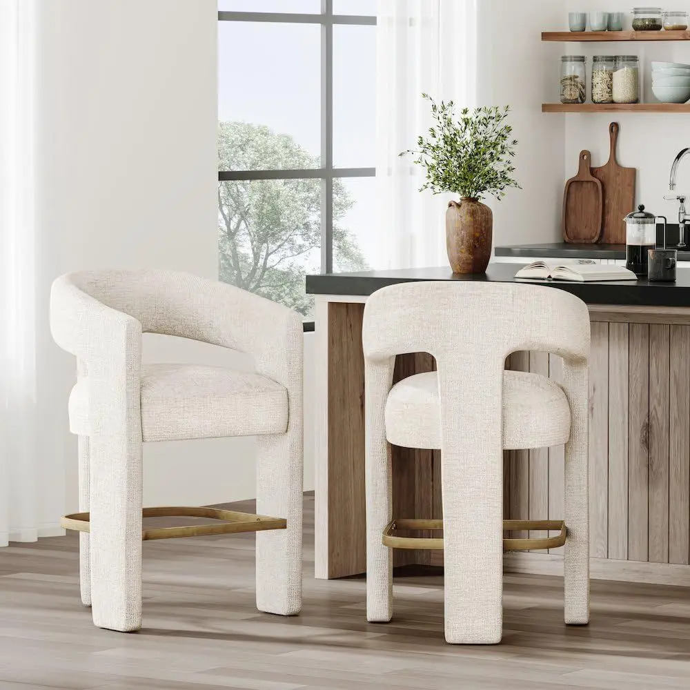 Gwen Natural Upholstered Count - Home Bar Seating ulasan dan harga