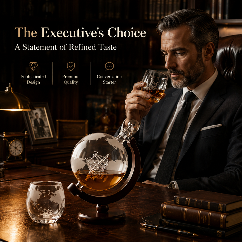 Globe Whiskey Decanter Set wit - Decanter Globe Set ulasan dan harga