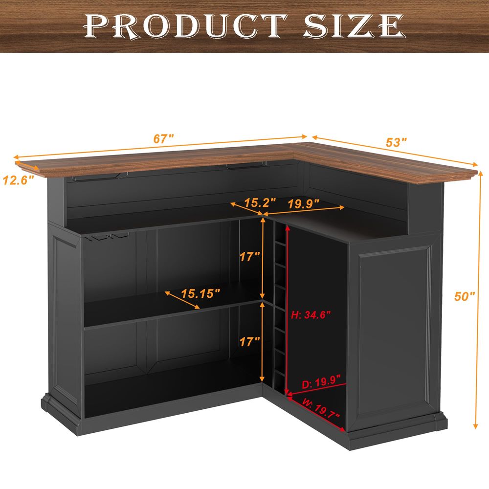 L Shaped Home Bar Cabinet with - Home Bar And Fridge ulasan dan harga