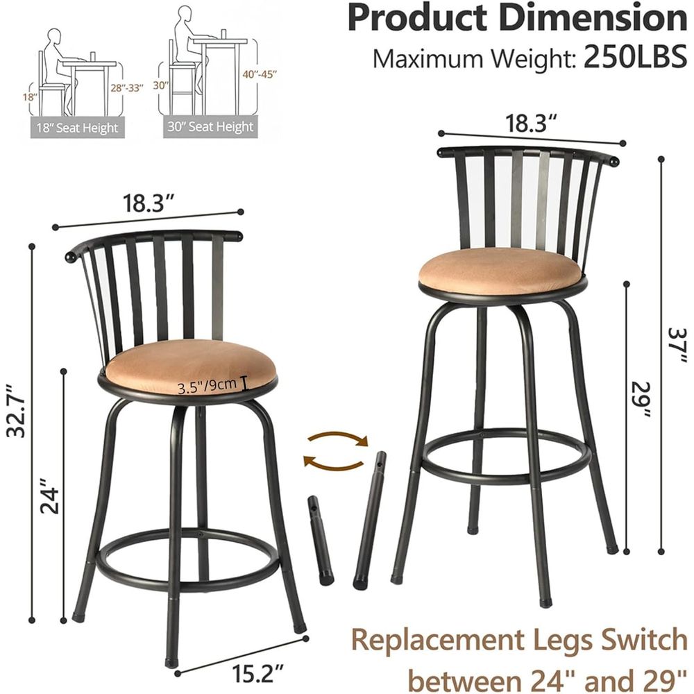 Dining Barstool with 360-Degre - Home Bar Stools ulasan dan harga