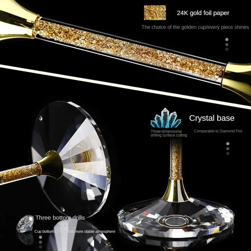 420ml Gold crystal red wine gl - Highball Glass Set ulasan dan harga
