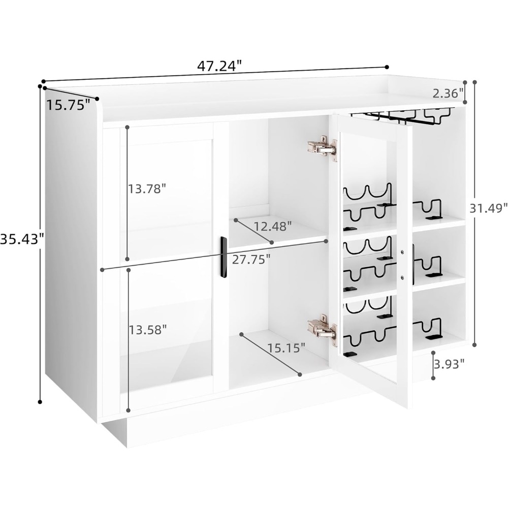 Wine Bar Cabinet with LED Ligh - Home Bar And Cabinet ulasan dan harga