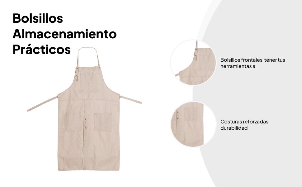 Unisex Canvas Apron with Split - Home Barber ulasan dan harga