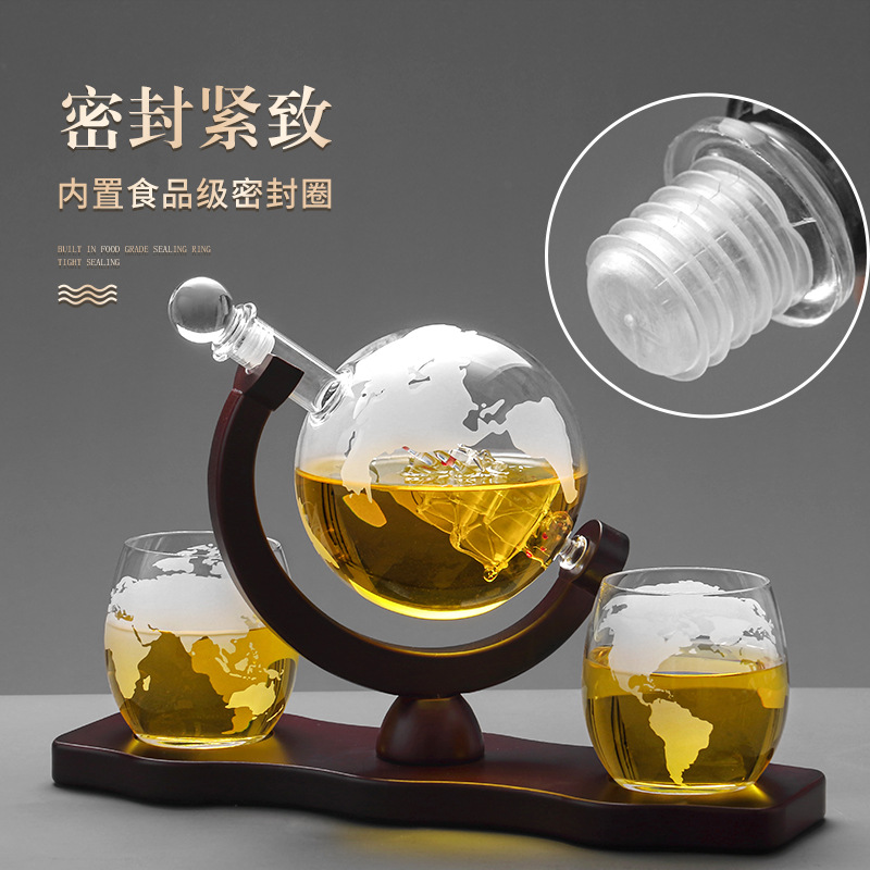 2025 Newest 3PC Glass Globe De - Decanter Globe Set ulasan dan harga