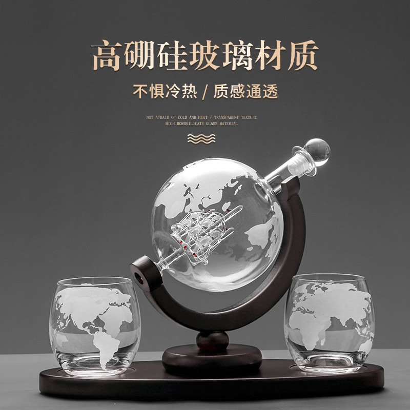 2025 Newest 3PC Glass Globe De - Decanter Globe Set ulasan dan harga