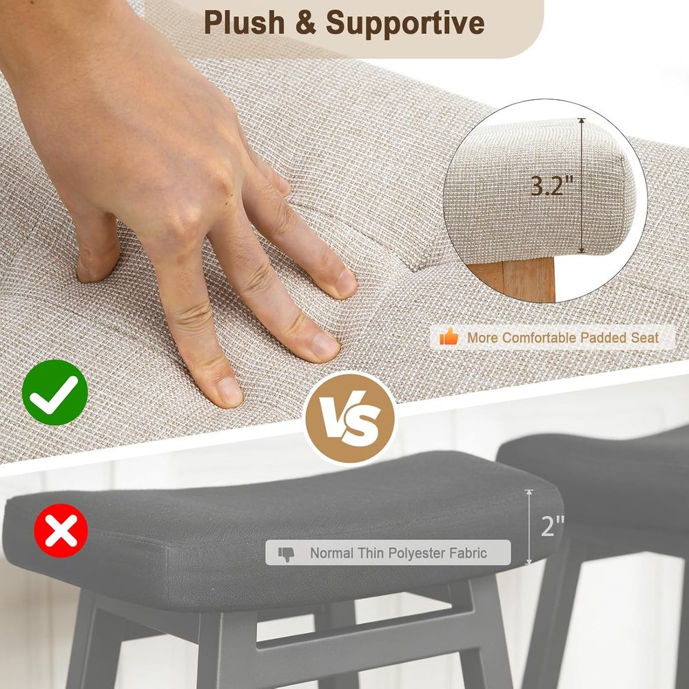 Set of 3, 24 Upholstered Count - Home Bar Stools ulasan dan harga