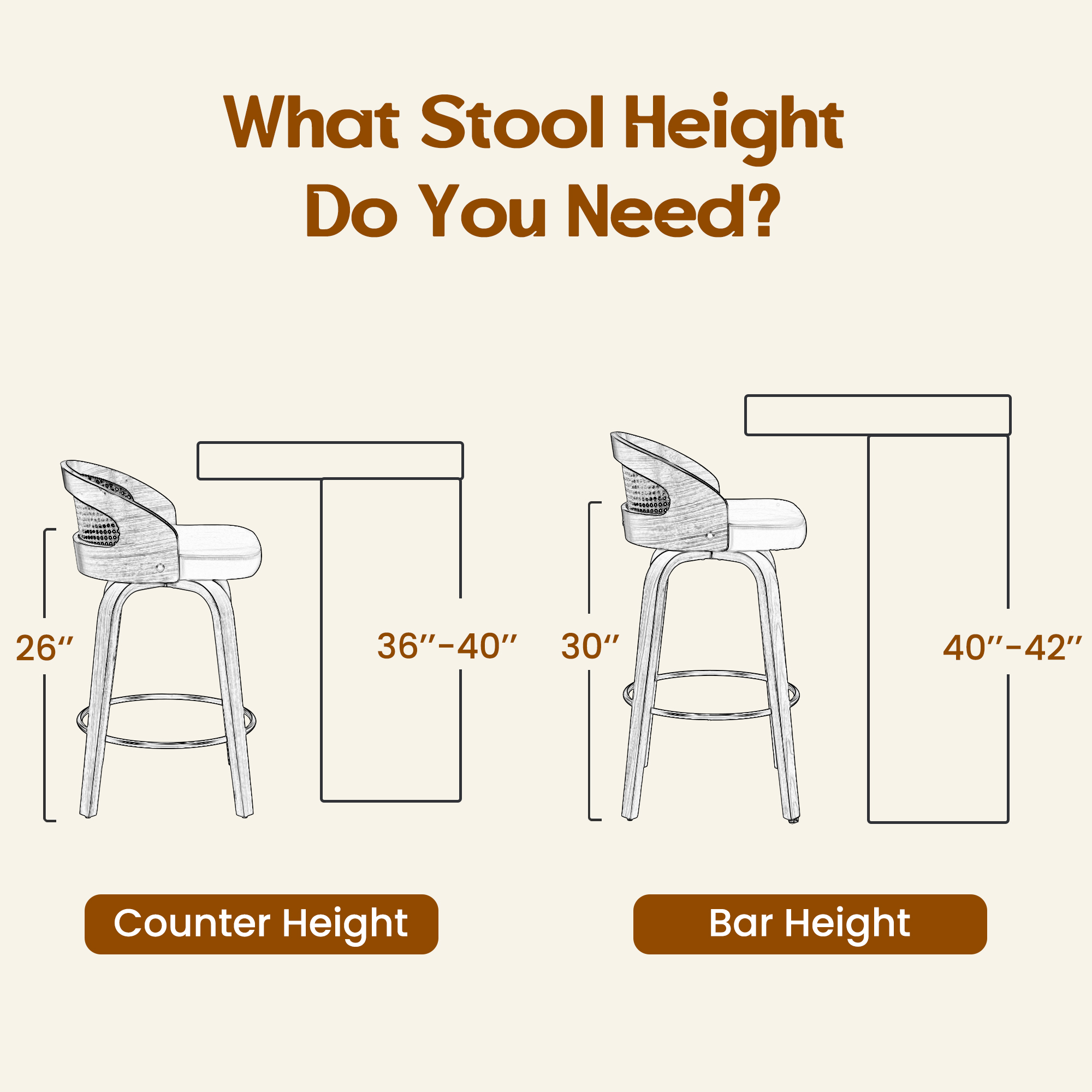 Set of 2 Swivel Bar Stools, Mo - Home Bar Seating ulasan dan harga