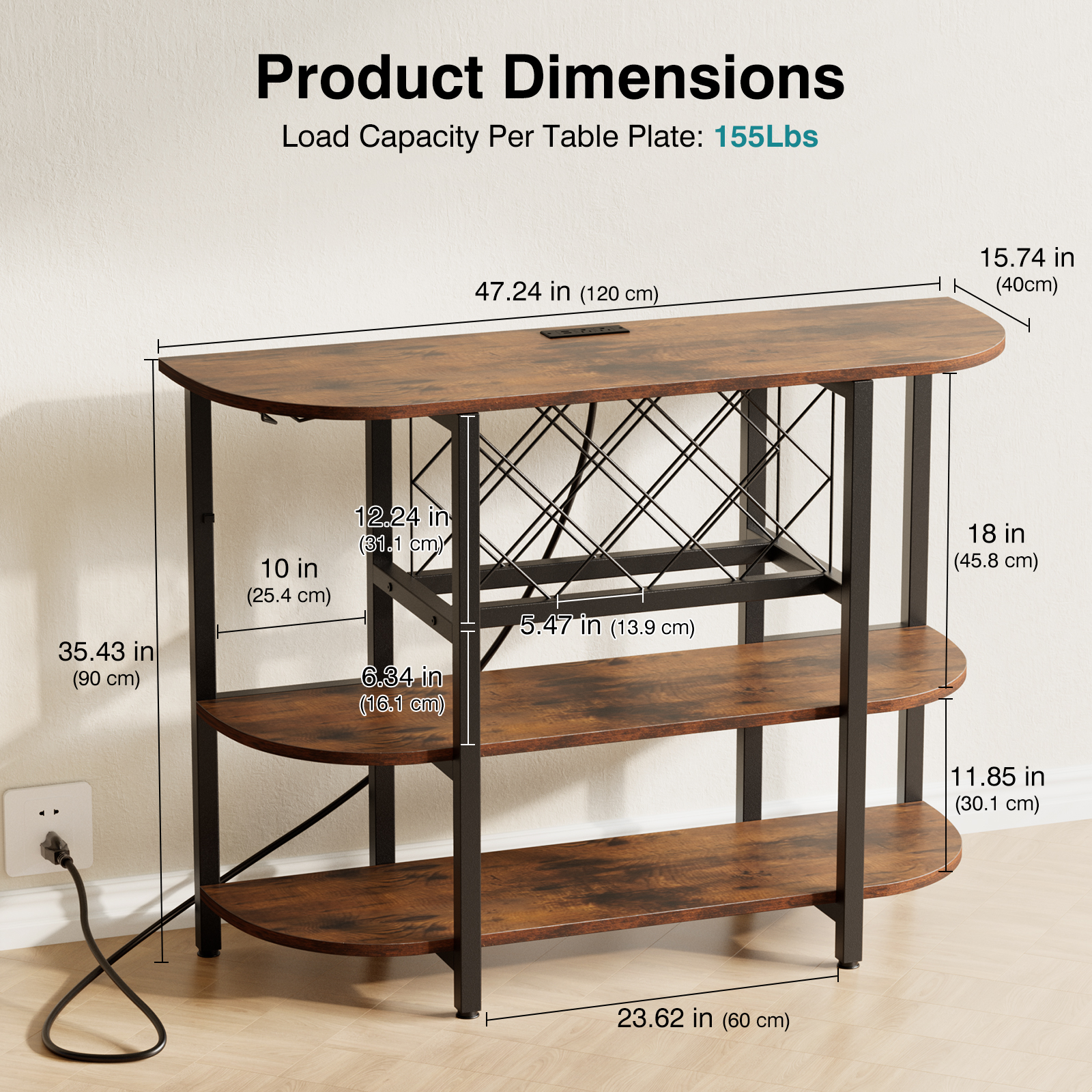 JHK LED Home Bar Cabinet with  - Home Bar And Cabinet ulasan dan harga