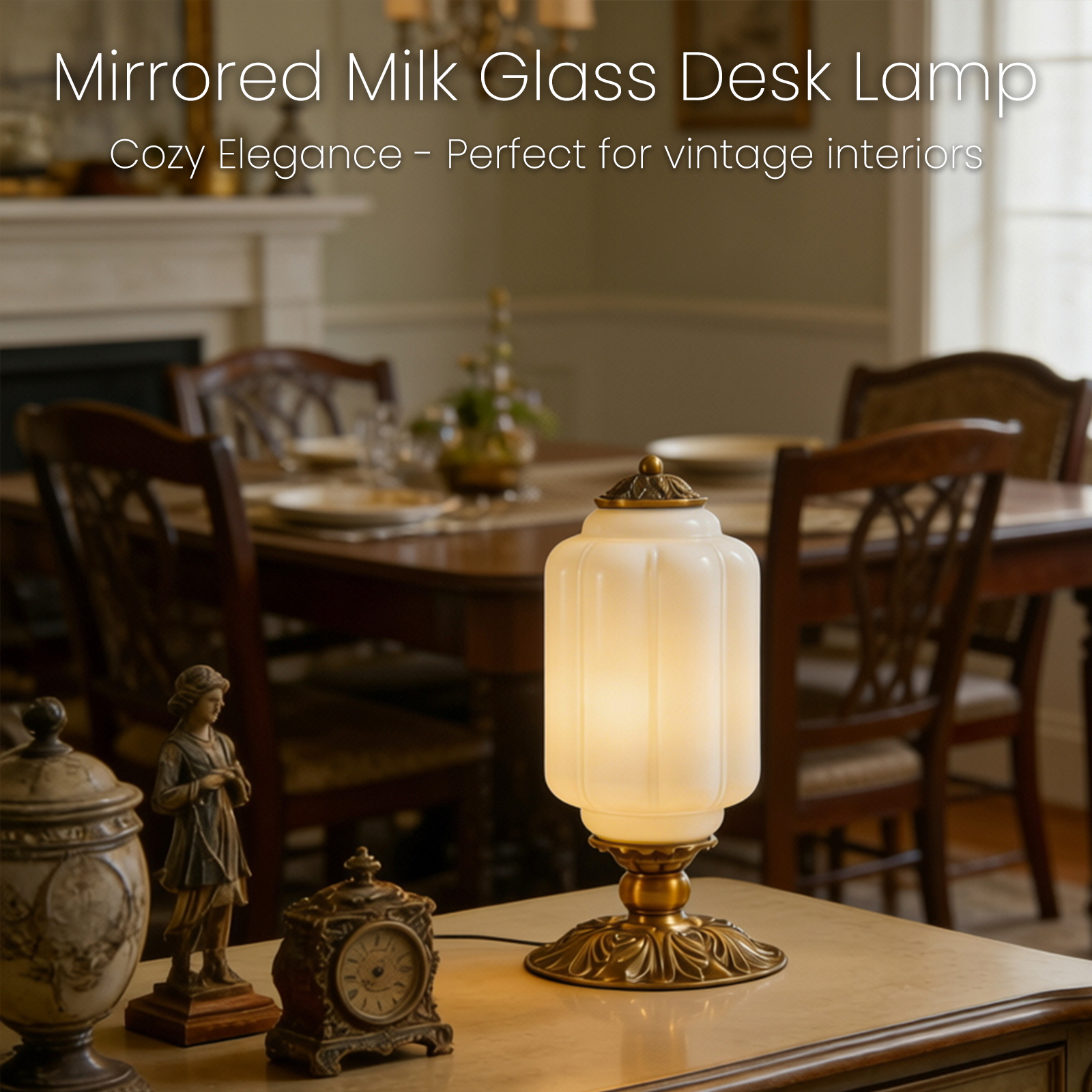 Nordic Vintage Milk Glass Tabl - Old Fashioned Glass ulasan dan harga