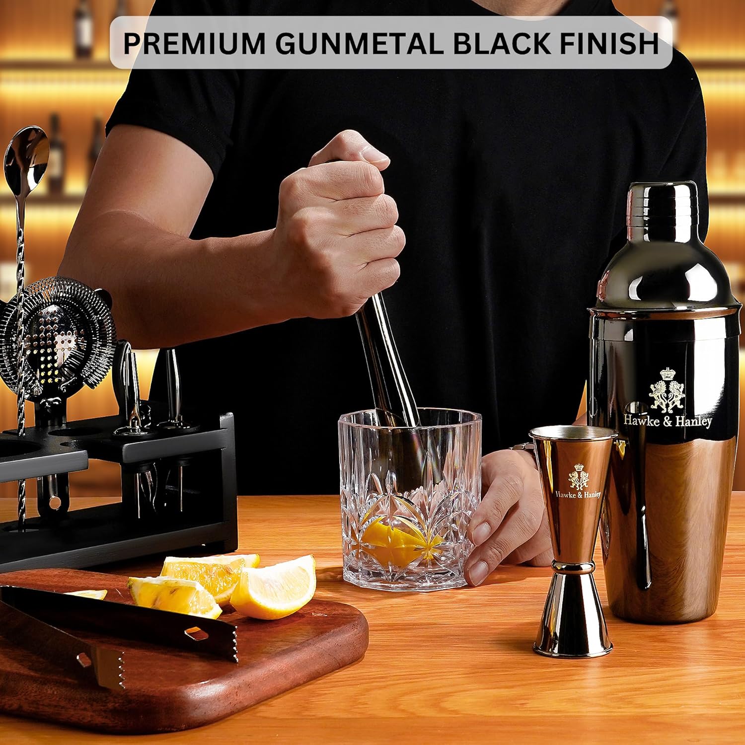 Cocktail Shaker Bar Set, 25 oz - Cocktail Recipe Book ulasan dan harga