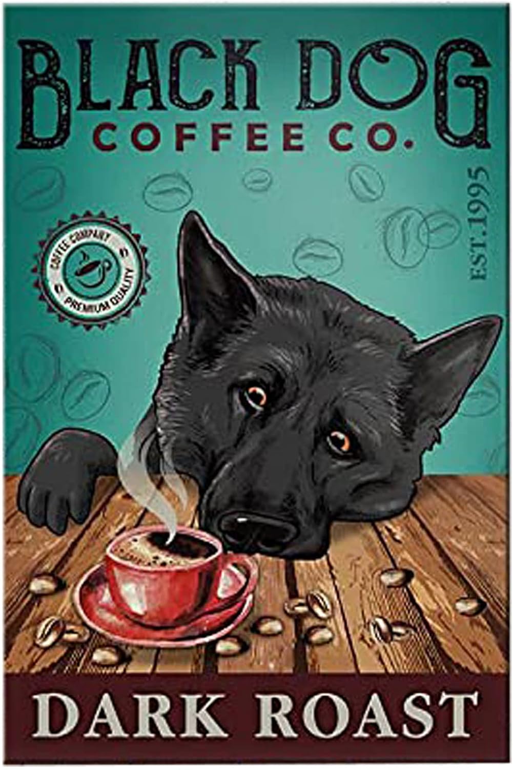 Metal Sign Black German Shephe - Home Bar And Coffee ulasan dan harga