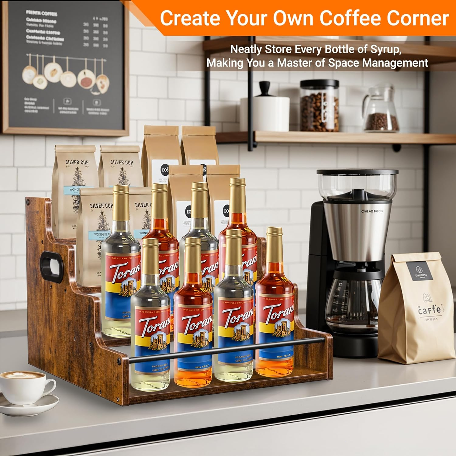 Liquor Bottle Display Shelf, C - Home Bar And Cabinet ulasan dan harga