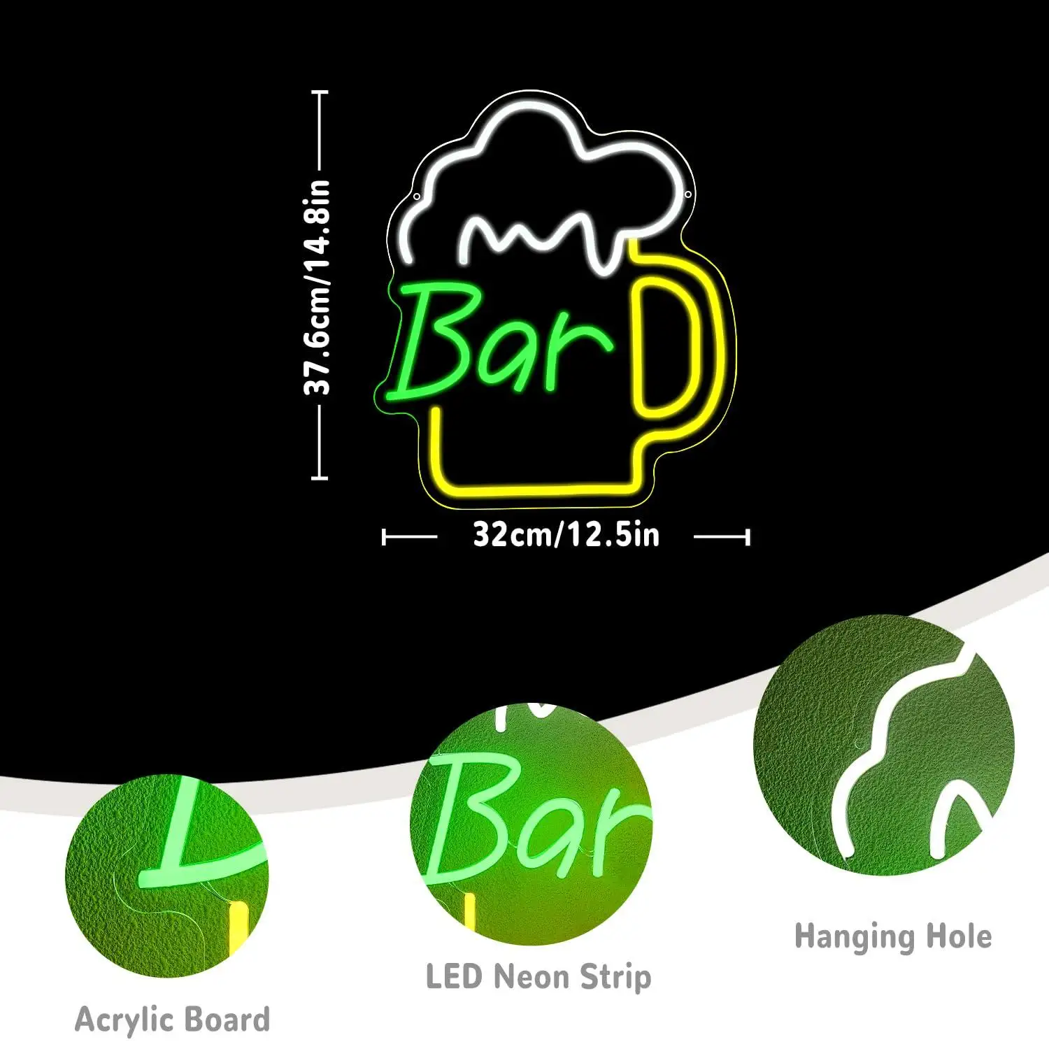 Beer Bar Neon Sign USB Dimmabl - Home Bar Signs ulasan dan harga