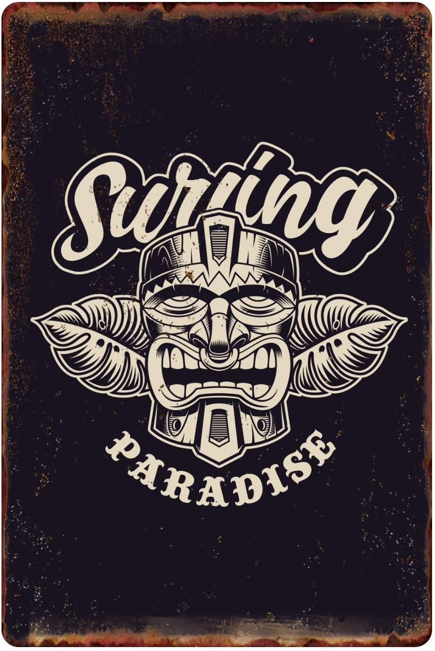 Tiki Tin Signs Suifing Paradis - Home Bar And Coffee ulasan dan harga