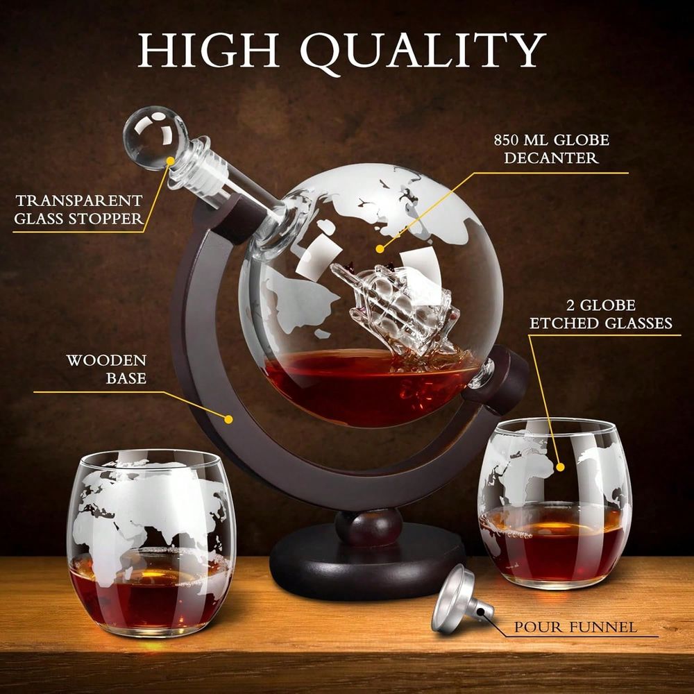 Decanter Sets For Men, Whiskey - Decanter Globe Set ulasan dan harga