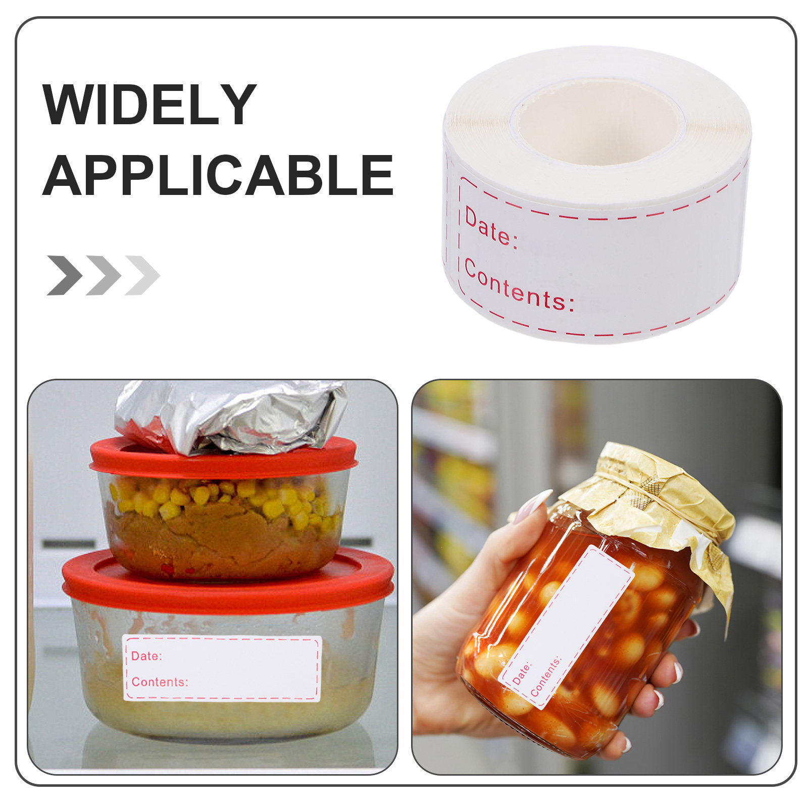 1 Roll Food Storage Label Stic - Home Bar And Fridge ulasan dan harga