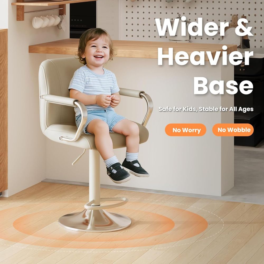 3 Beige Adjustable Swivel Coun - Home Bar Seating ulasan dan harga