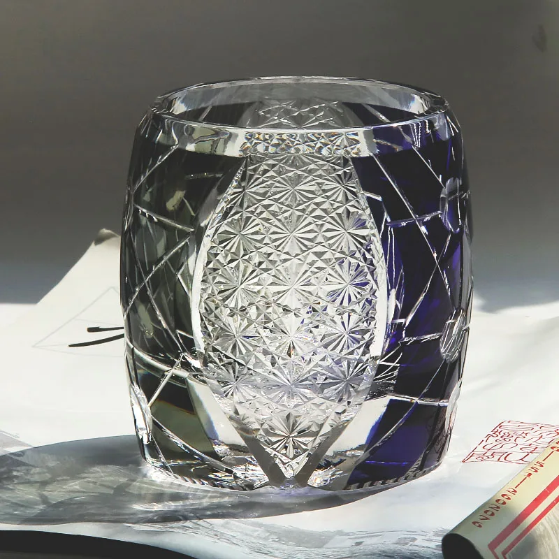 9.5 oz Heavy Edo Kiriko Tyle W - Old Fashioned Glass ulasan dan harga