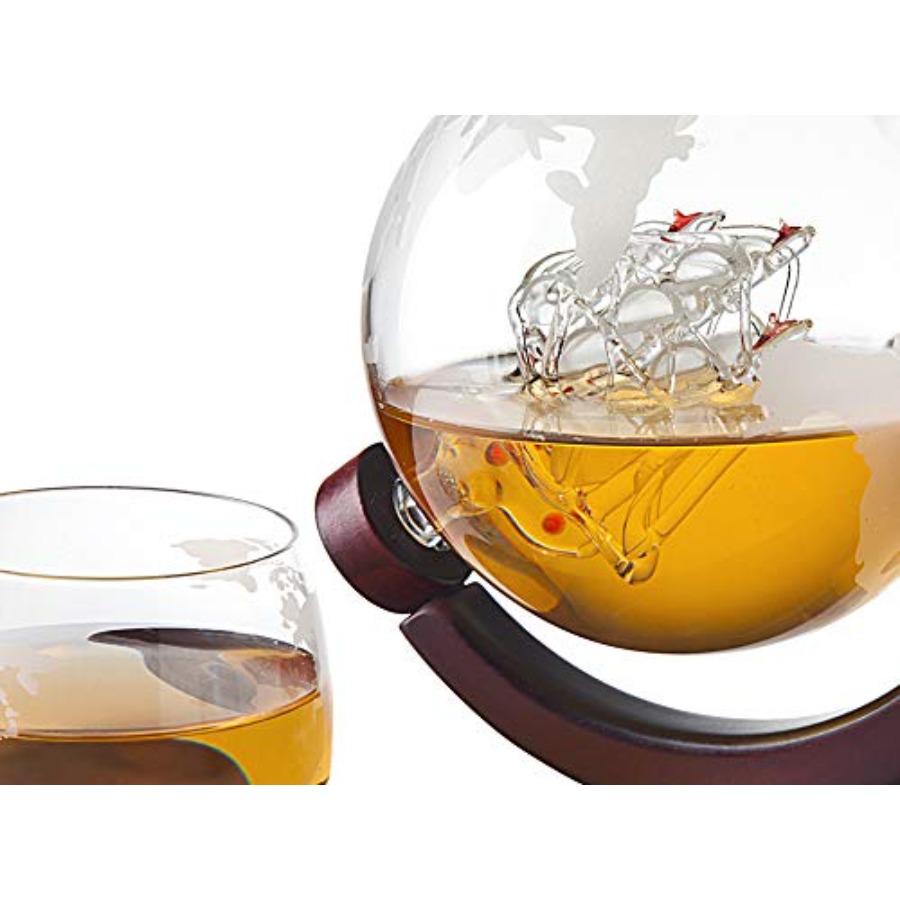 Whiskey Decanter Globe Set wit - Decanter Globe Set ulasan dan harga