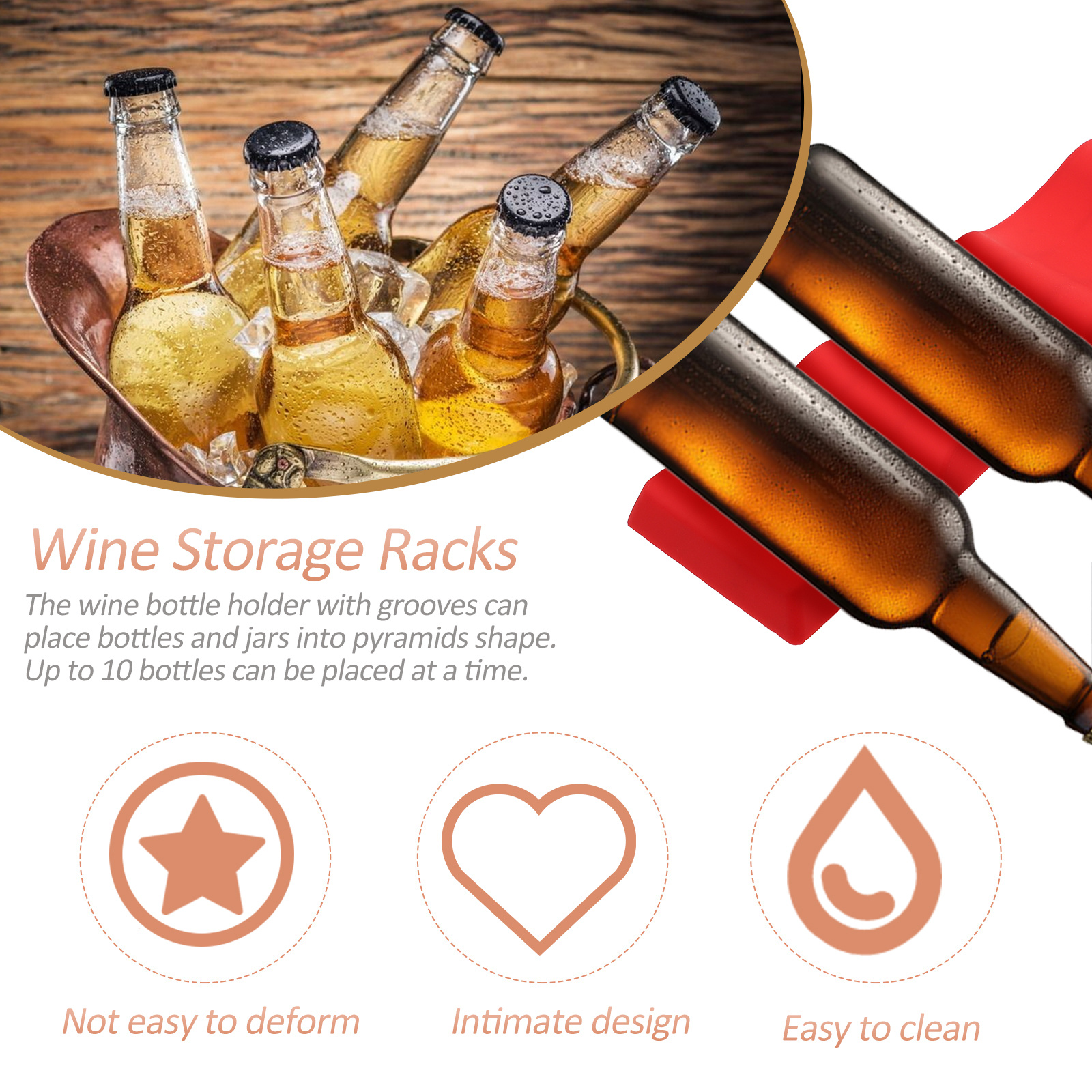 Bottle Stacker Rack Silicone F - Home Bar And Fridge ulasan dan harga
