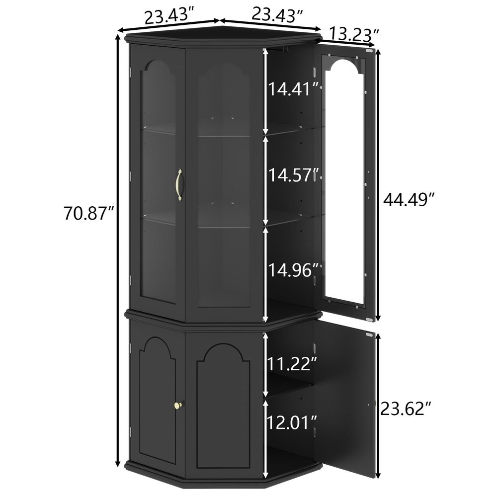 Corner Bar Cabinet w LED Light - Home Bar And Cabinet ulasan dan harga