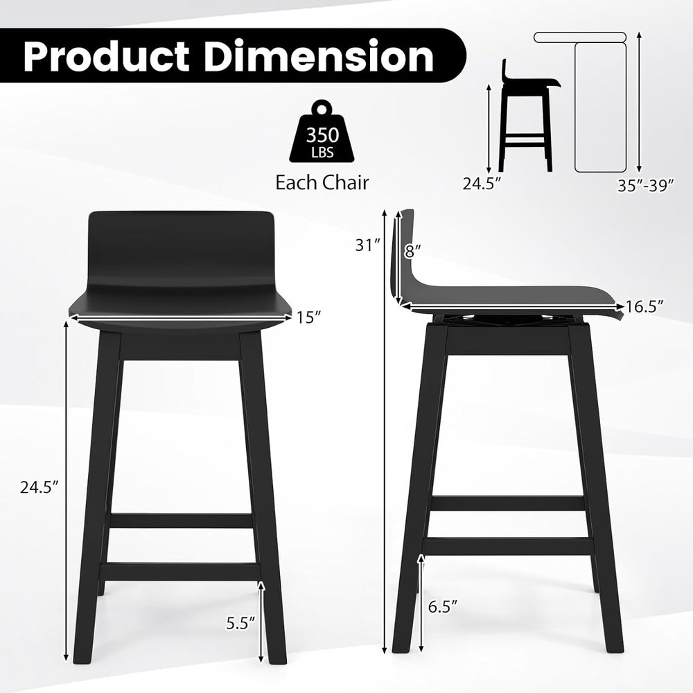 Swivel Solid Wood Bar Stools S - Home Bar Stools ulasan dan harga