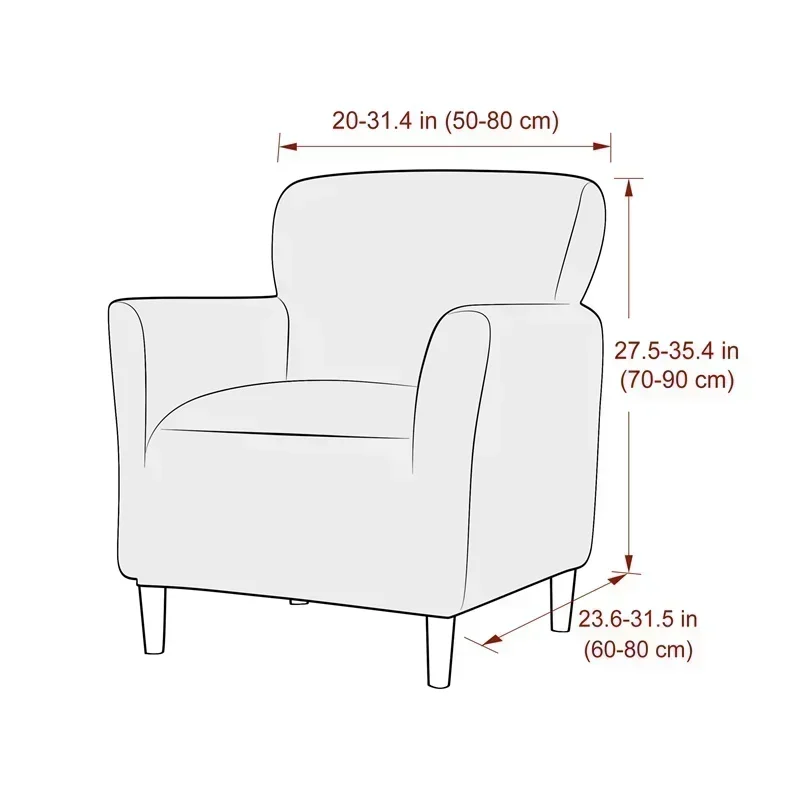 1PC Jacquard Tub Armchairs Cha - Home Bar Seating ulasan dan harga